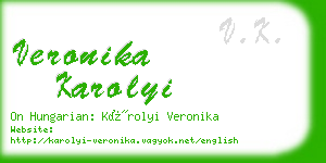 veronika karolyi business card